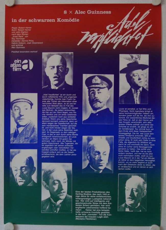 Adel verpflichtet originales deutsches Filmplakat (R60s)